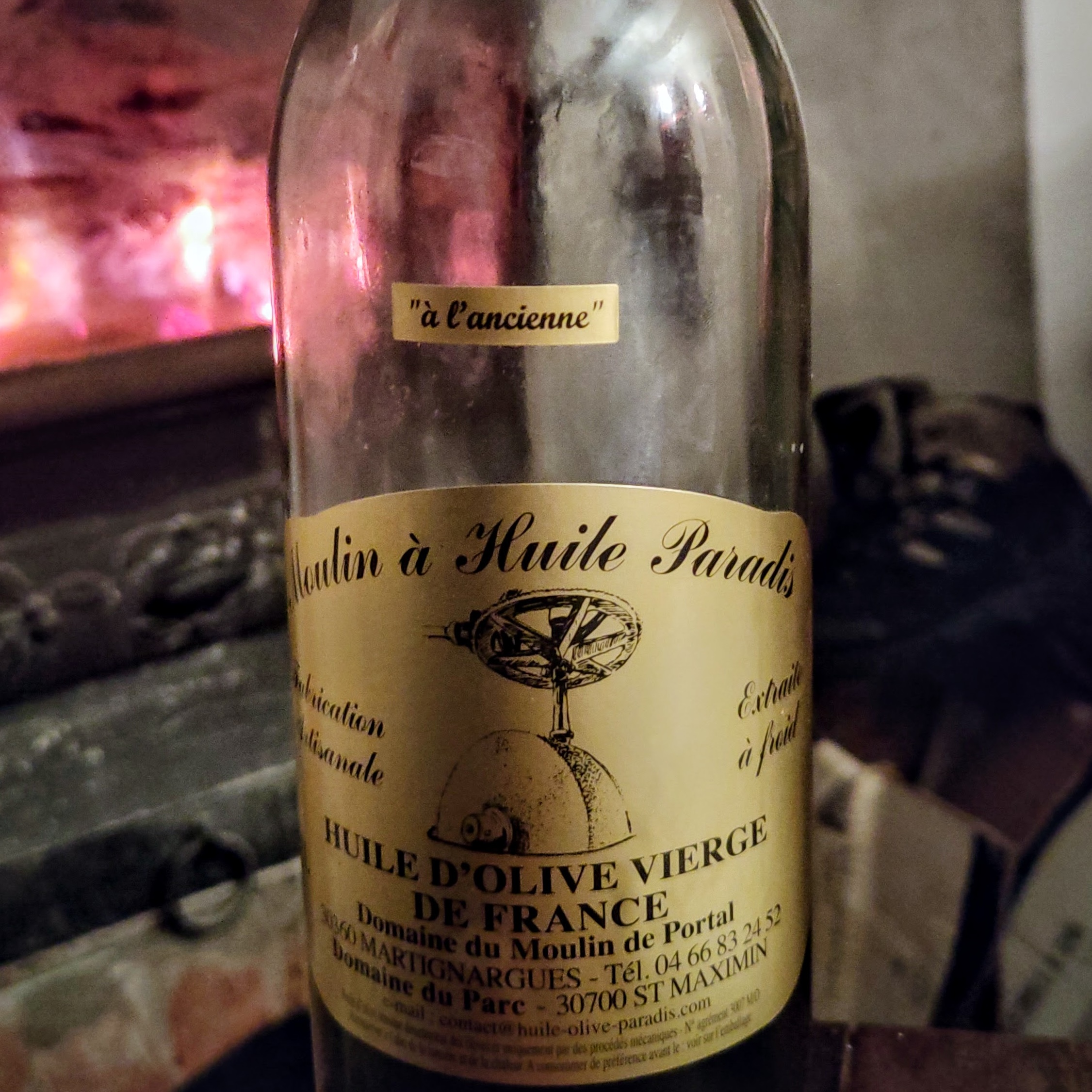 Bouteille Huile Olive carrée